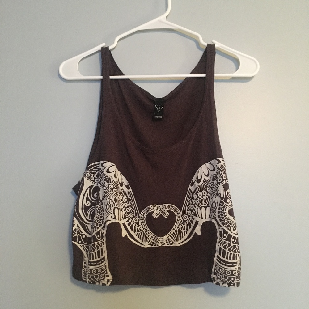 Windsor Gray Elephant Cropped Tank